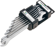 Double Ended Open Jaw Wrench Set, 8 pcs. 6 - 22 mm