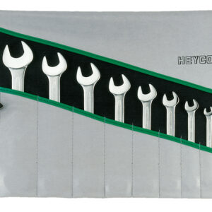 Double Ended Open Jaw Wrench Set, 12 pcs., 1/4x5/16 - 1.1/16x1.1/4" AF
